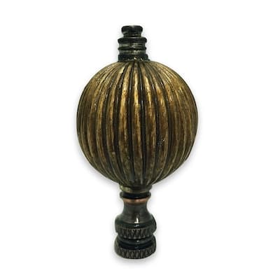 Royal Designs Balloon Shaped Lamp Finial for Lamp Shade- Antique Brass