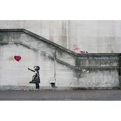 CANVAS There Is Always Hope Balloon Girl by Banksy Graphic Art Print - 48x32