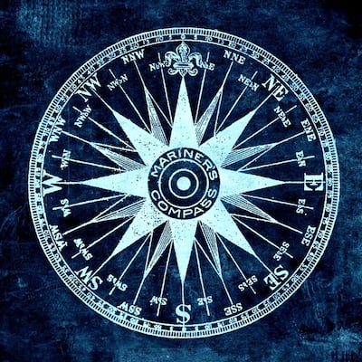 CANVAS Mariner's Compassby Brandi Fitzgerald Graphic Art - 36x36