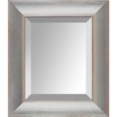 La Pastiche Spencer Rustic Framed Wall Mirror - Silver