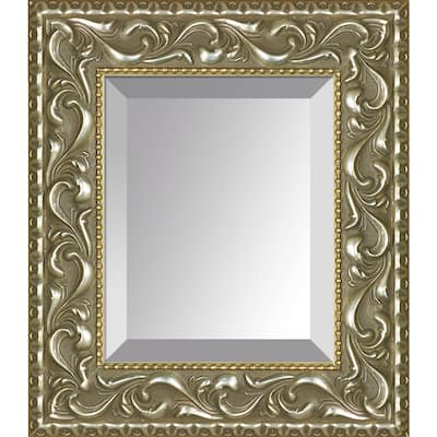 La Pastiche Rococo Silver Framed Wall Mirror