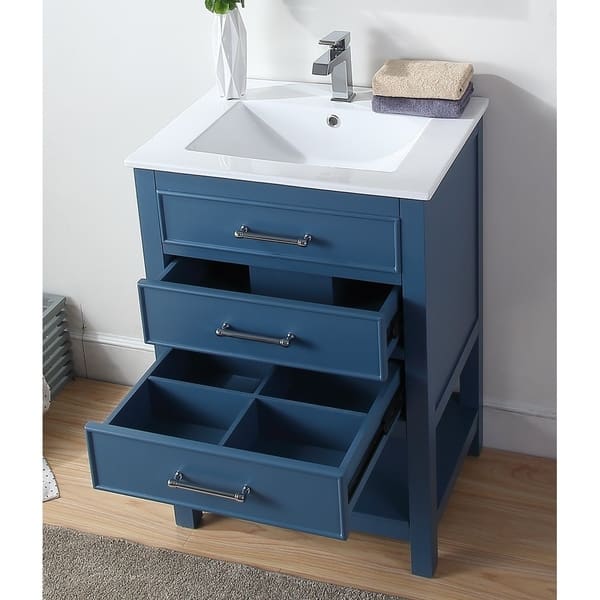 24 Tennant Brand Aruzza Small Slim Teal Blue Bathroom Vanity Small Slim Teal Blue Bathroom Vanity