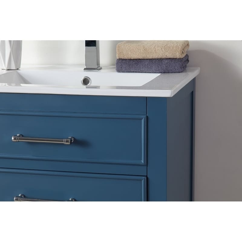 24" Tennant Brand Aruzza Small Slim Teal Blue Bathroom Vanity