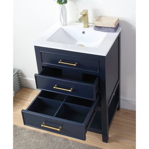 24 Tennant Brand Aruzza Slim Small Navy Blue Bathroom Vanity Overstock 29120744