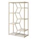 preview thumbnail 11 of 13, Furniture of America Marion 72-inch Glam Metal Gold-Tone Bookcase
