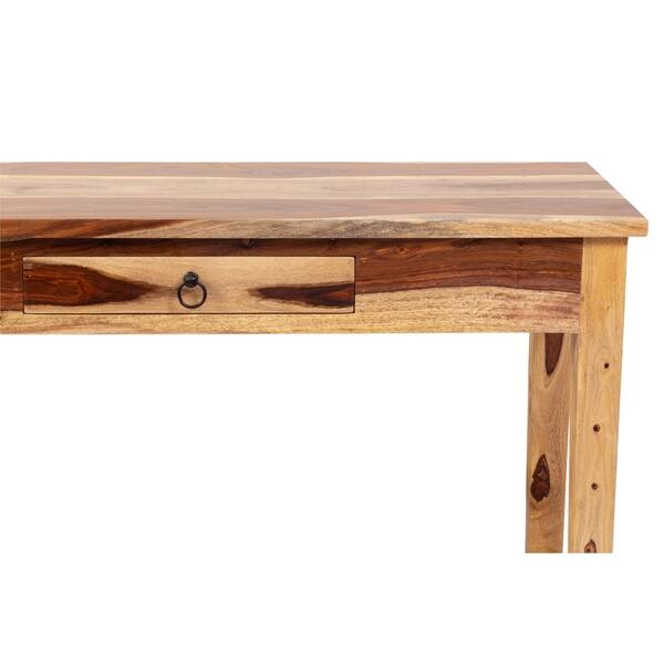 Shop Wanderloot Taos Solid Sheesham Wood Sofa Table With Drawer
