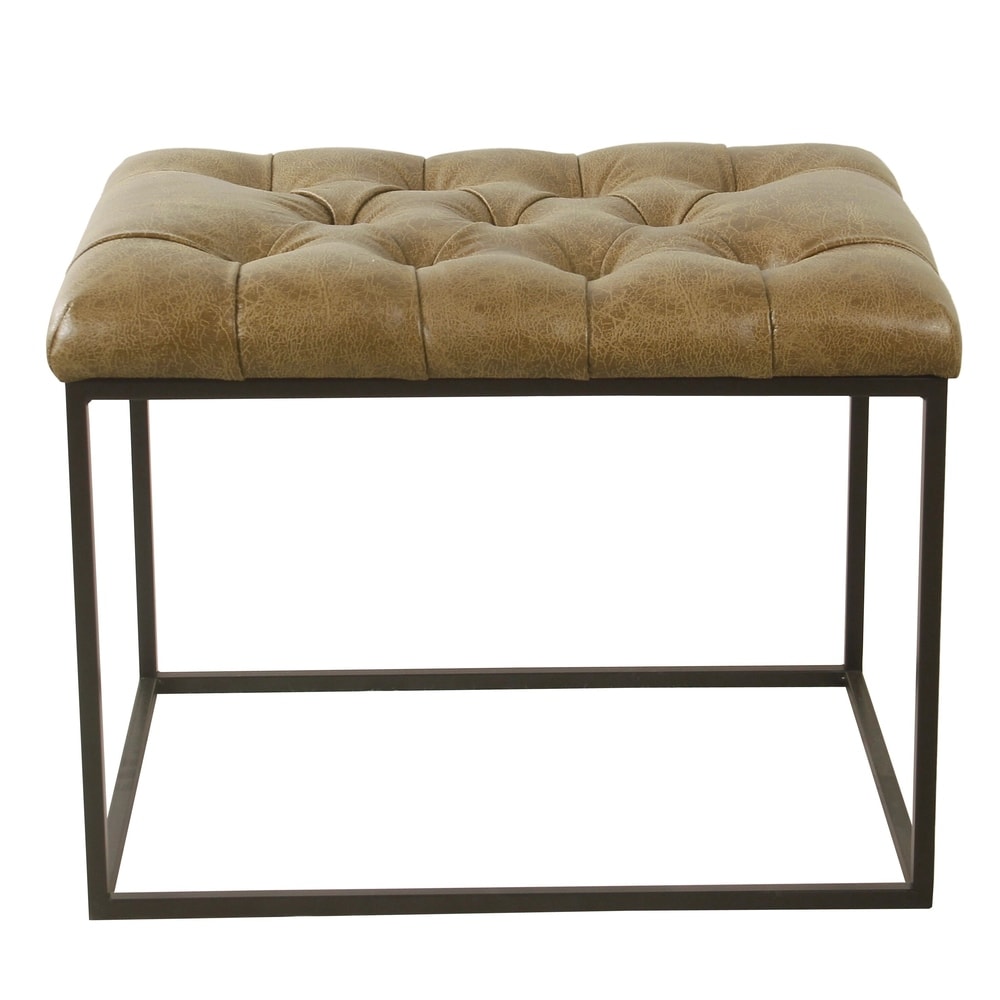 Faux Leather 15.75” Long Wooden Foot Rest Ottoman with Storage by OakRidge™  