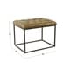 preview thumbnail 5 of 4, HomePop Small Decorative Ottoman - Distressed Brown Faux Leather