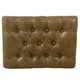 preview thumbnail 4 of 4, HomePop Small Decorative Ottoman - Distressed Brown Faux Leather