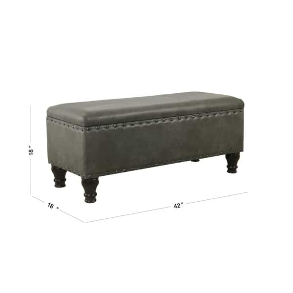 Homepop Large Storage Bench With Nailhead Trim On Sale Bed Bath