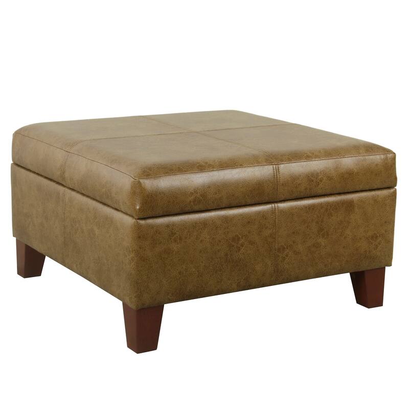 Copper Grove Mdina Large Faux Leather Storage Ottoman