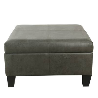 Copper Grove Mdina Large Faux Leather Storage Ottoman