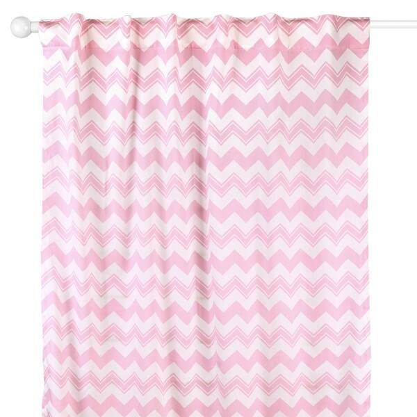 slide 1 of 1, The Peanut Shell Chevron Window Panel Pair in Pink