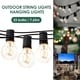 preview thumbnail 2 of 6, 7.65m String Lights Outdoor Lights Hanging Lights for Garden Pergola Decks Cafe Market (25 Lights) - 30 feet