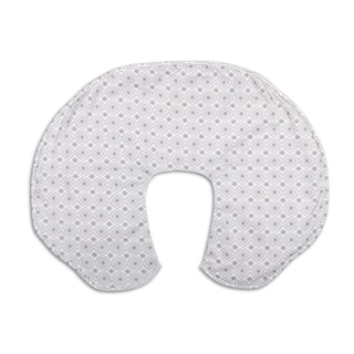 The Peanutshell Celeste Grey Geo Nursing Pillow Cover