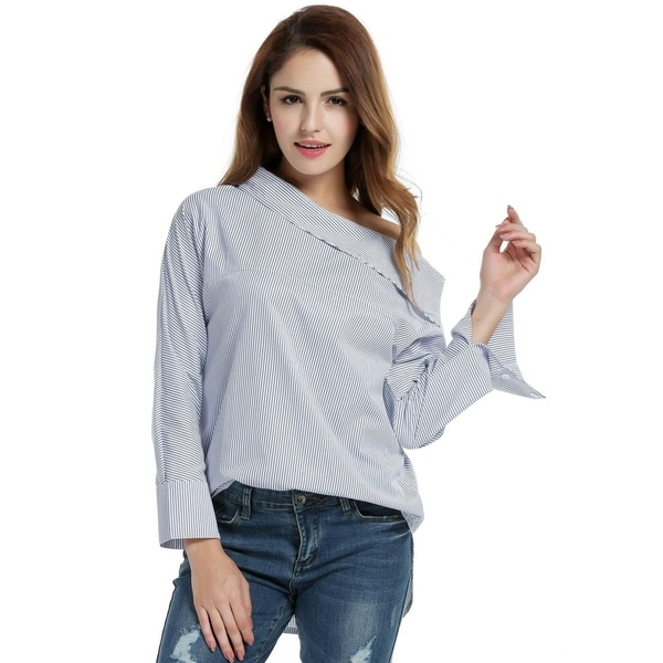 one shoulder casual tops