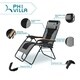 PHI VILLA Oversize XL Padded Zero Gravity Lounge Chair Wider Armrest Adjustable Recliner with Cup Holder, Support 350 LBS, - N/A - Thumbnail 1