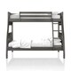 preview thumbnail 5 of 8, Jasmine Transitional Twin-over-Full Solid Wood Bunk Bed with Angled Ladder Taylor & Olive
