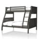 preview thumbnail 9 of 8, Jasmine Transitional Twin-over-Full Solid Wood Bunk Bed with Angled Ladder Taylor & Olive Antique Grey