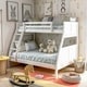 preview thumbnail 2 of 8, Jasmine Transitional Twin-over-Full Solid Wood Bunk Bed with Angled Ladder Taylor & Olive