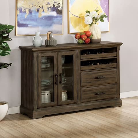 Furniture of America Norm Farmhouse Walnut 54-inch 2-drawer Server