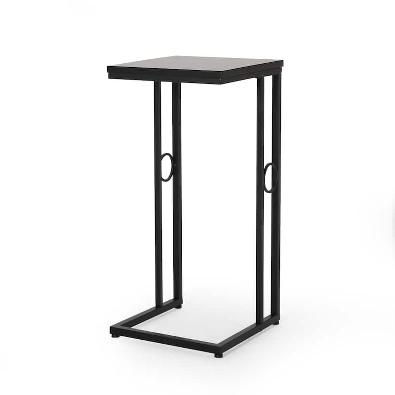 Essex Modern Faux Wood End Table by Christopher Knight Home - Matte Black + Black