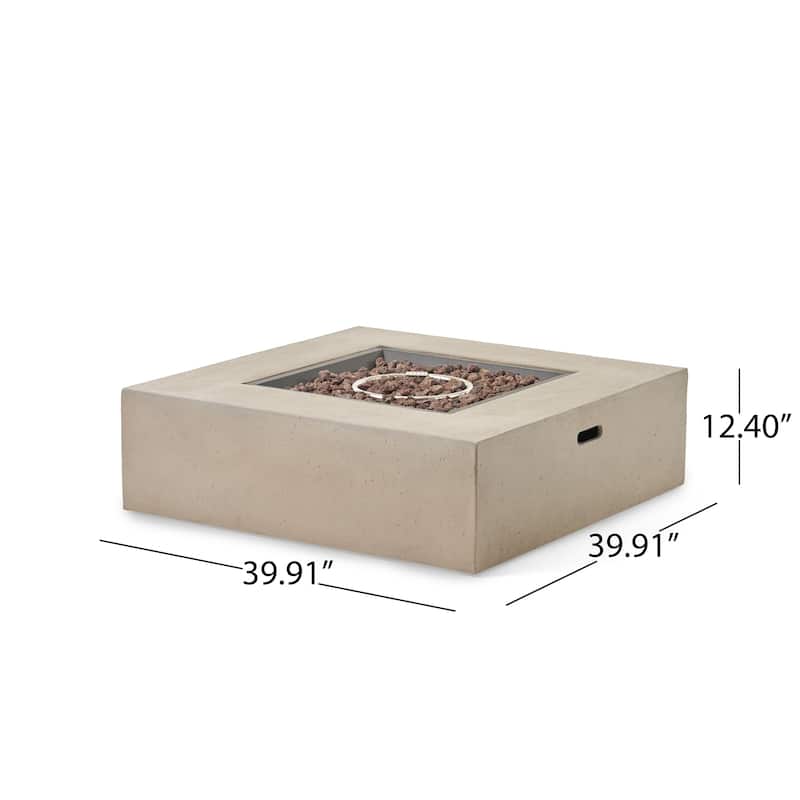 Perla Outdoor 5-piece Acacia Wood Sofa Fire Pit Set by Christopher Knight Home