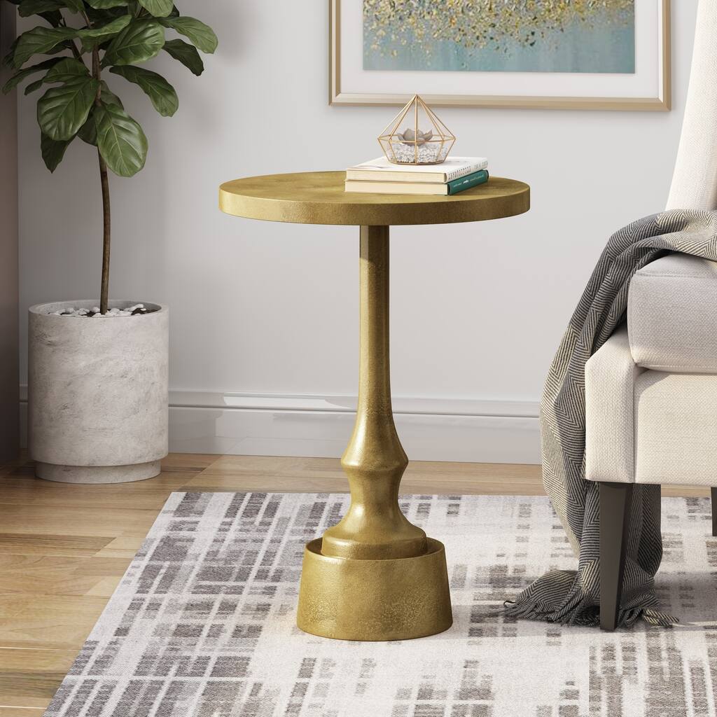 Fenkell Modern Handcrafted Aluminum Accent Table by Christopher Knight Home