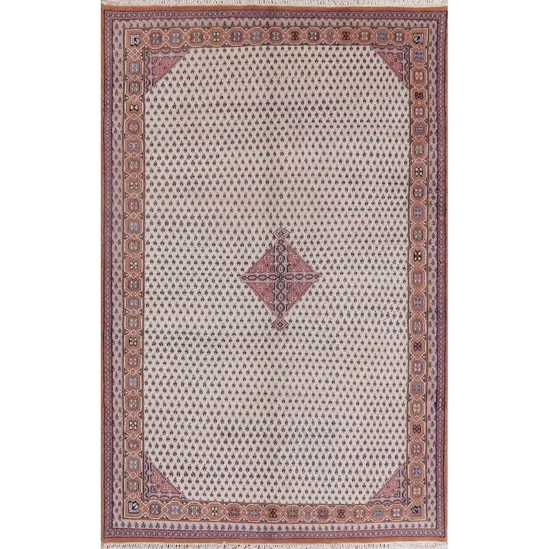 Persian Traditional Rug Hand Knotted Indian Oriental Wool Carpet