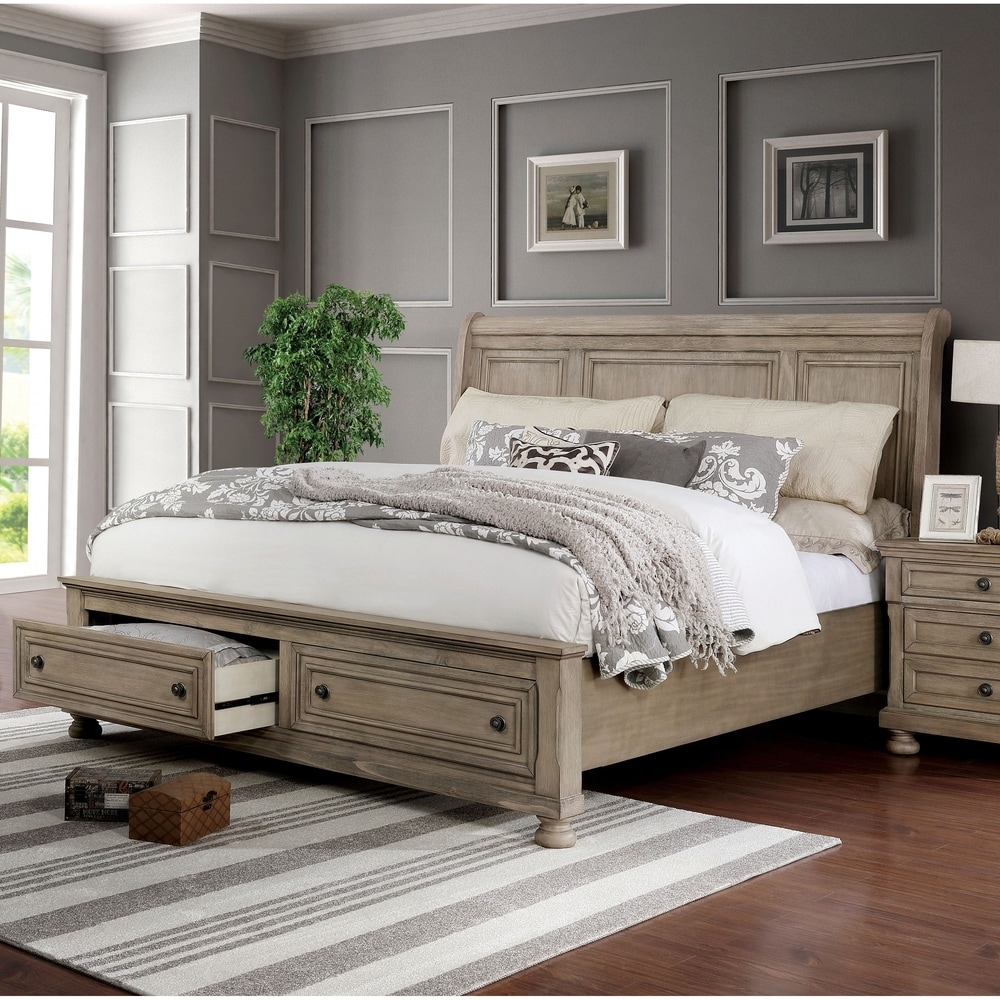 dark wood single sleigh bed