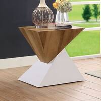 Hattie Contemporary Natural Tone End Table by FOA