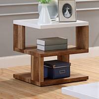 Kester Contemporary Natural Tone End Table by FOA