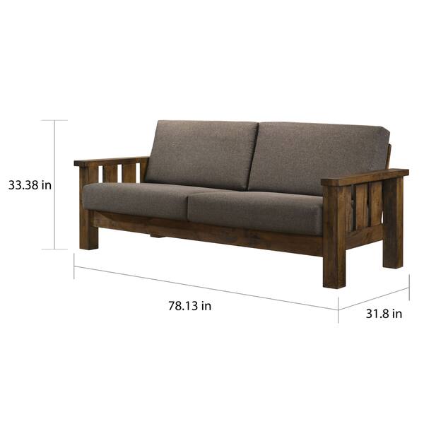 Shop Carbon Loft Wellinghall Rustic Antique Oak Sofa On Sale