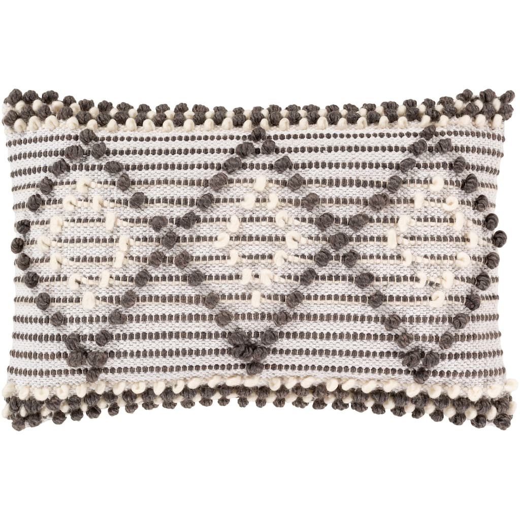 Audra Bohemian Textured 22x14-inch Lumbar Throw Pillow Cover