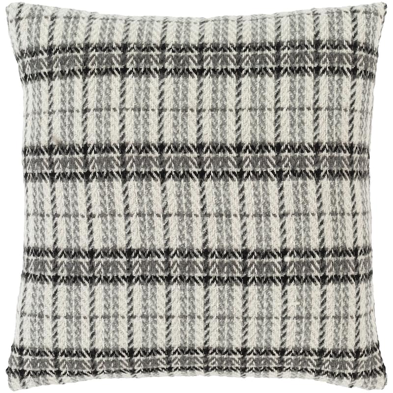 Addis Plaid Woven 20-inch Pillow Cover