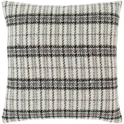 Addis Plaid Woven 20-inch Pillow Cover
