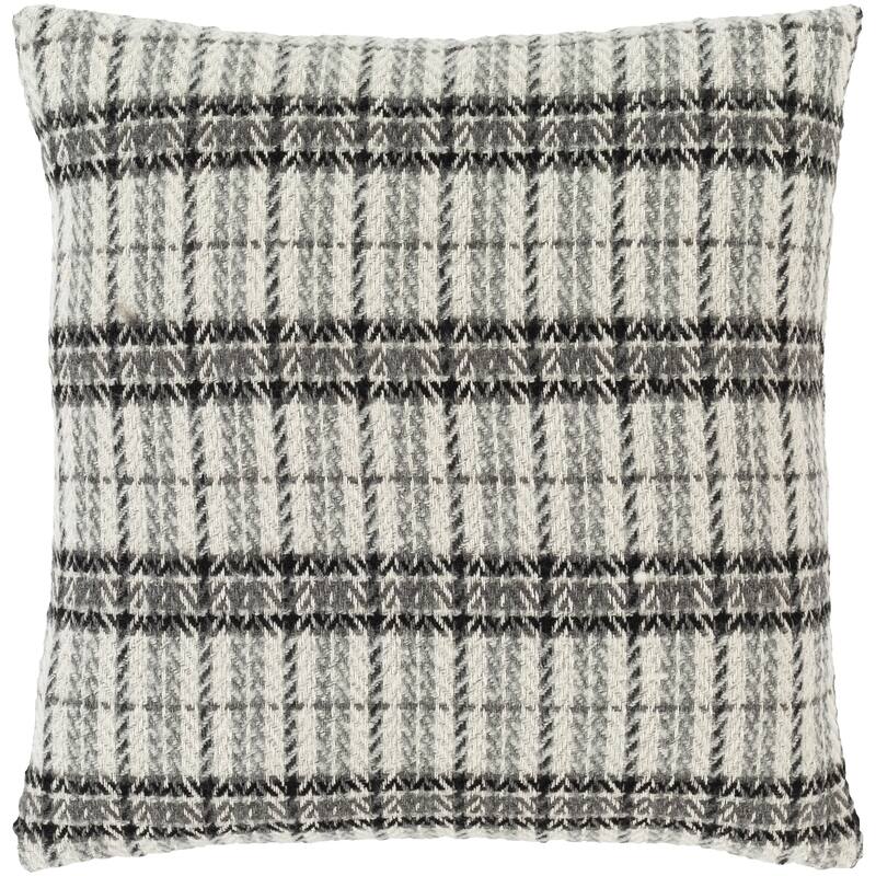 Artistic Weavers Addis Plaid Woven 20-inch Poly or Feather Down Filled Pillow