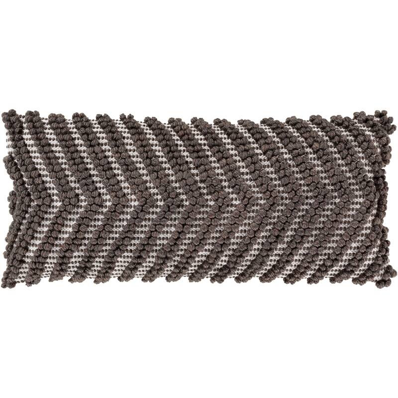 Livabliss Audra Bohemian Textured 32x14-inch Lumbar Throw Pillow Cover - Brown
