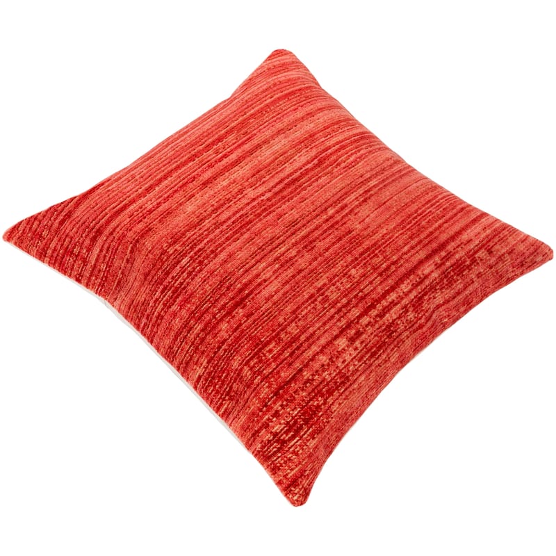 Artistic Weavers Bally Stripe Cotton Blend 27-inch Throw Pillow Cover - Dark Red