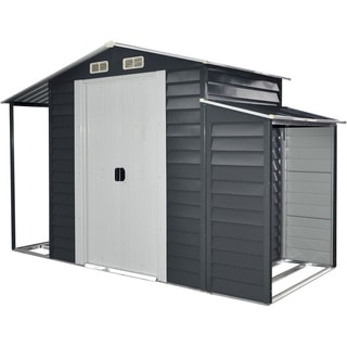 arrow woodbridge wr106 galvanized steel storage shed 10