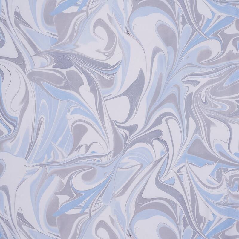 Porch & Den Lorna Blue Marbled Pattern Reversible Duvet Cover