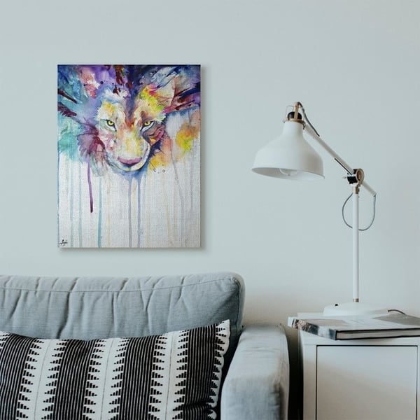 Shop Stupell Industries Cool Colorful Large Cat Lion Portrait