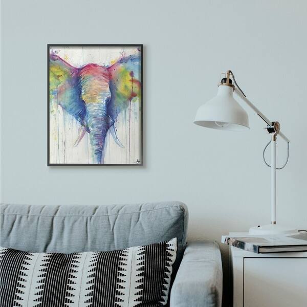 Shop Stupell Industries Colorful Abstract Elephant Portrait Animal