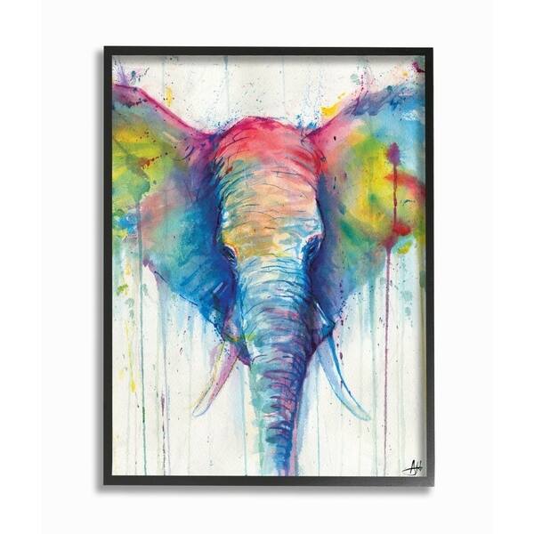 Shop Stupell Industries Colorful Abstract Elephant Portrait Animal