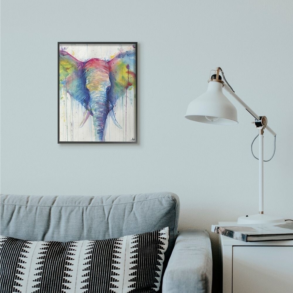 Shop Stupell Industries Colorful Abstract Elephant Portrait Animal