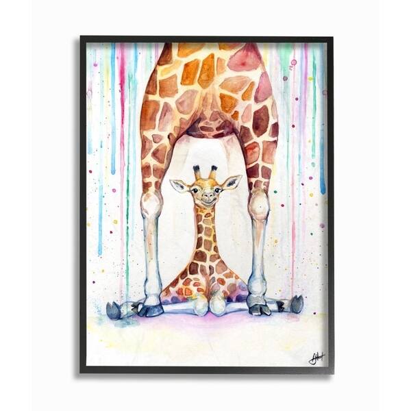 Shop Stupell Industries Colorful Cute Giraffe Family Animal