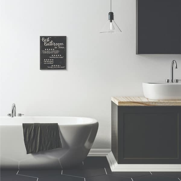 Stupell Industries Best Bathroom Five Star Black Funny Word Design Framed Wall Art Proudly Made In Usa Stupell Industries Best Bathroom Five Star Black Funny Word Design Framed Wall Art Proudly Made In Usa