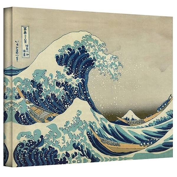 CANVAS The Great Wave Off Kanagawa by Katsushika Hokusai Graphic Art 12 x 16 Bed Bath