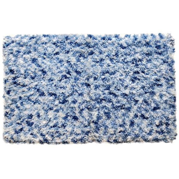 Rt Designer Collection Lush Diamond Jacquard Bath Mat Silver 17 x 24 in.