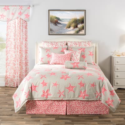 Key Biscayne Starfish and coral Tropical comforter set
